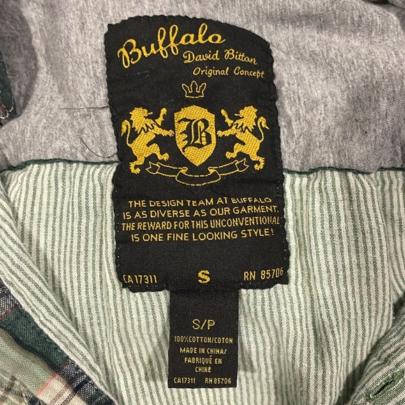 David Bitton Buffalo Green Plaid Women’s Button Down Shirt - Small Petite (S/P) - Picture 9 of 9